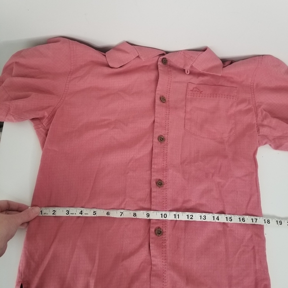Tommy Bahama IslandZone Cool Max/Silk Blend Button Front Shirt Size S Salmon - Picture 5 of 13